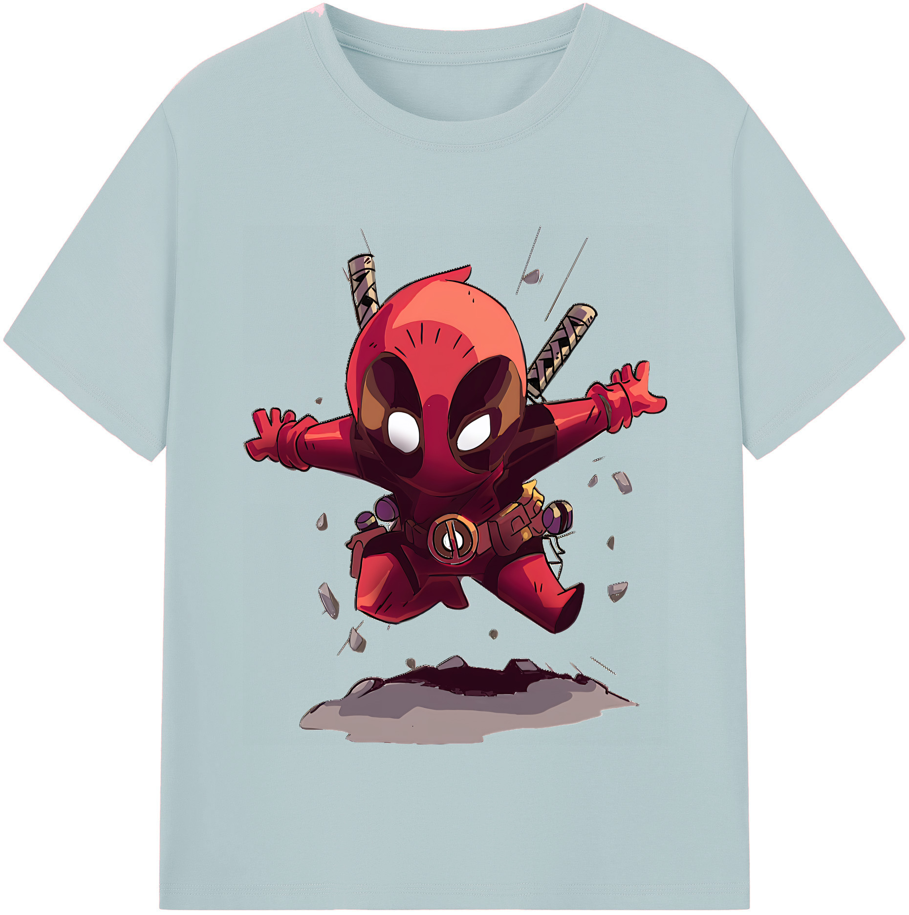 （画像用） Deadpool デッドプール 綿100％半袖Tシャツ（フロントプリント）